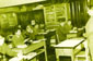 Lekcja biologii w r. 1973. Od l. J. Dwulit, obok S. Kozlowski, nieco wyzej A. Kwasniewski,  L. Hudaszek, R. Jakimowicz, J. Jasinski, T. Bukala. Prof. Grygonis.